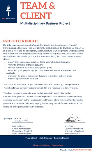 Team & Client certificate
